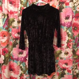 Black Valfre Heart Cut-Out Dress